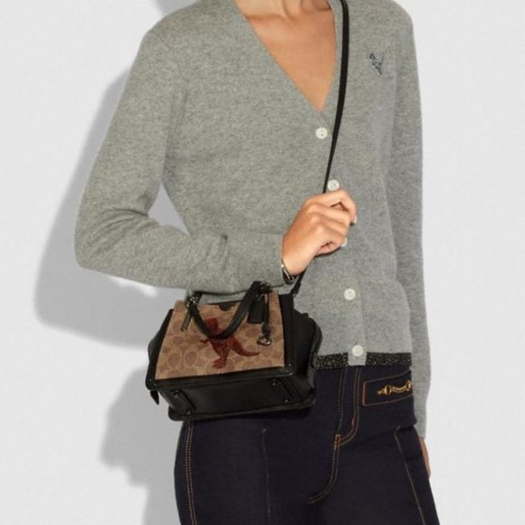 Rare NWT Coach Rexy Dreamer 21 Signature Canvas Jianguo Artists Leather Motif - Picture 10 of 11